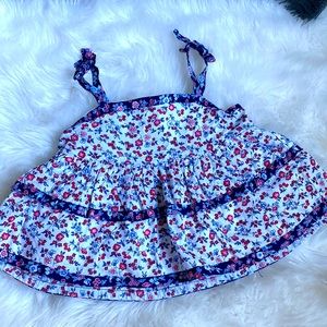 Janie and jack floral shoulder tie top